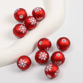16mm Snowflake On Reds Beads